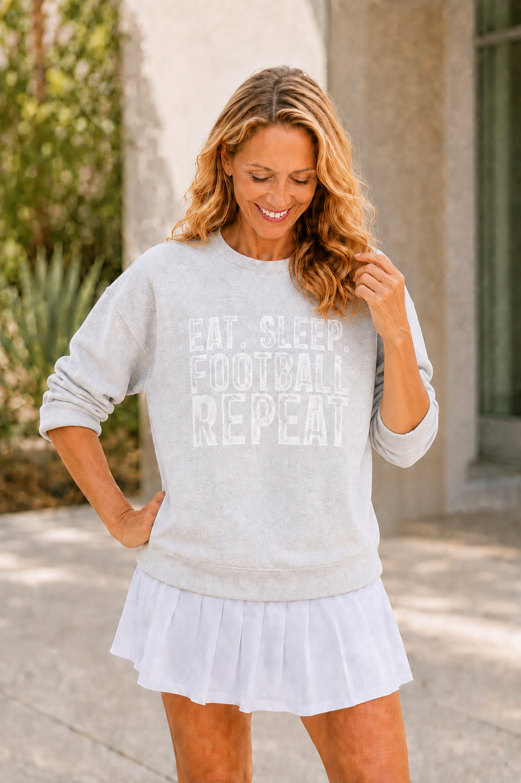 Eat. Sleep. Football. Repeat. Crewneck Sweatshirt