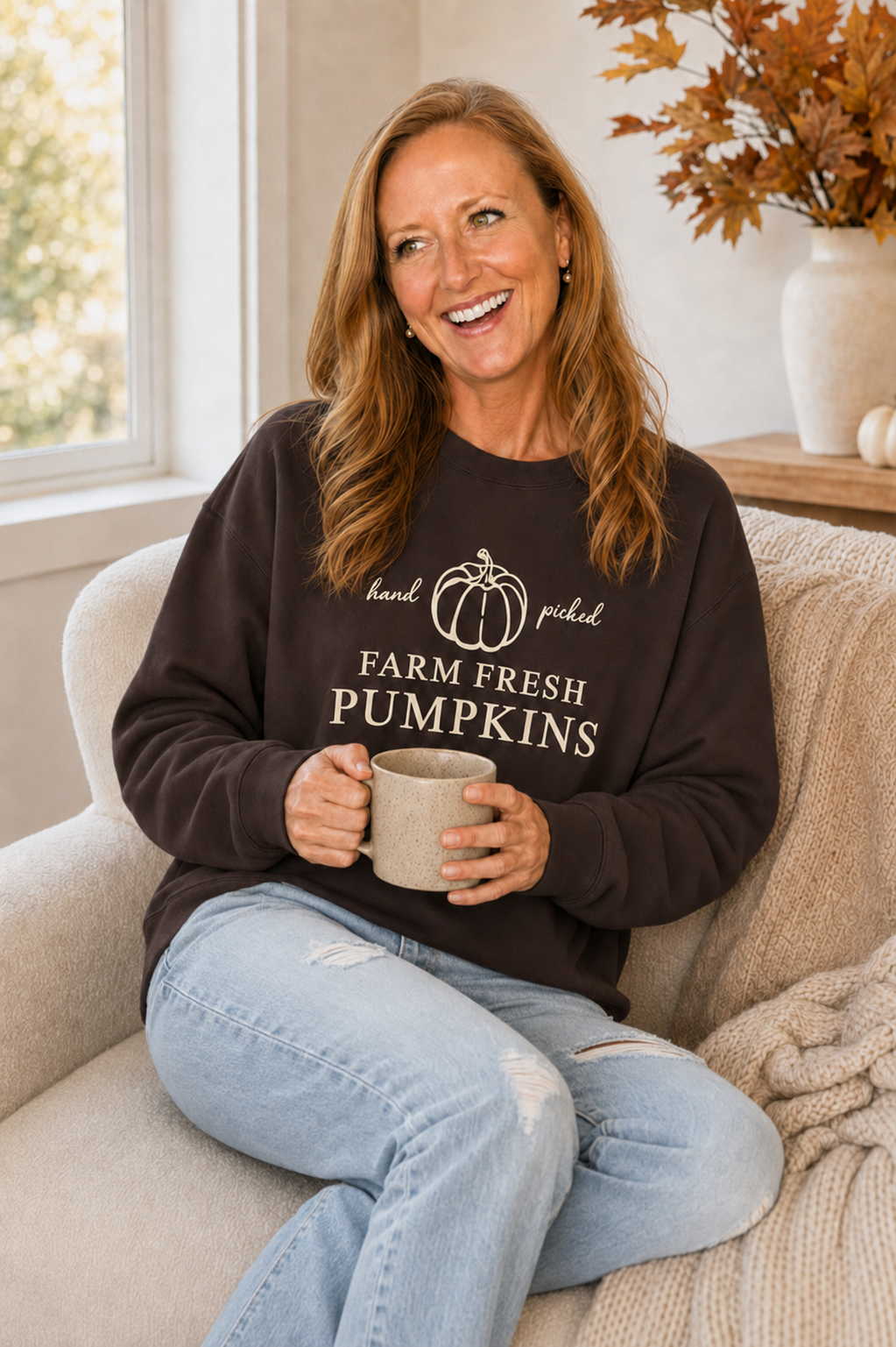 Farm Fresh Pumpkins Crewneck Sweatshirt
