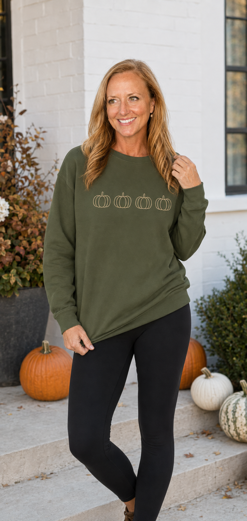 Minimal Pumpkin Crewneck Sweatshirt