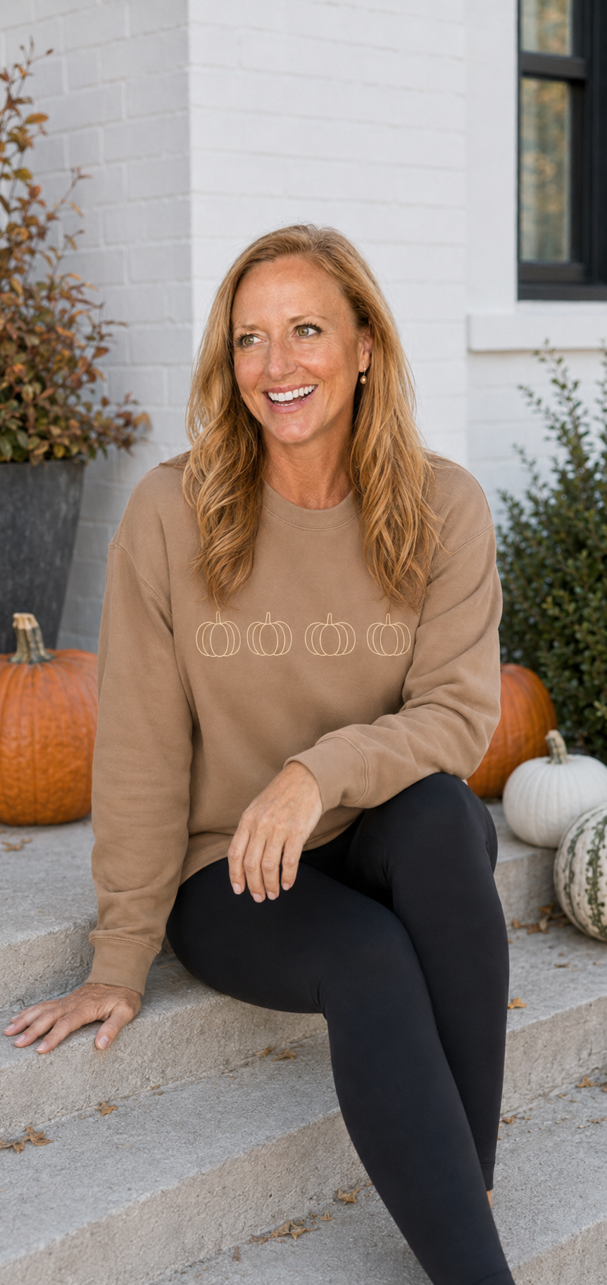 Minimal Pumpkin Crewneck Sweatshirt