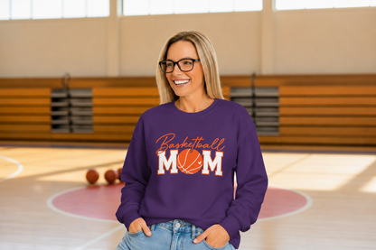 Basketball Mom Crewneck Sweatshirt — Personalized Back Name