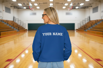 Basketball Mom Crewneck Sweatshirt — Personalized Back Name