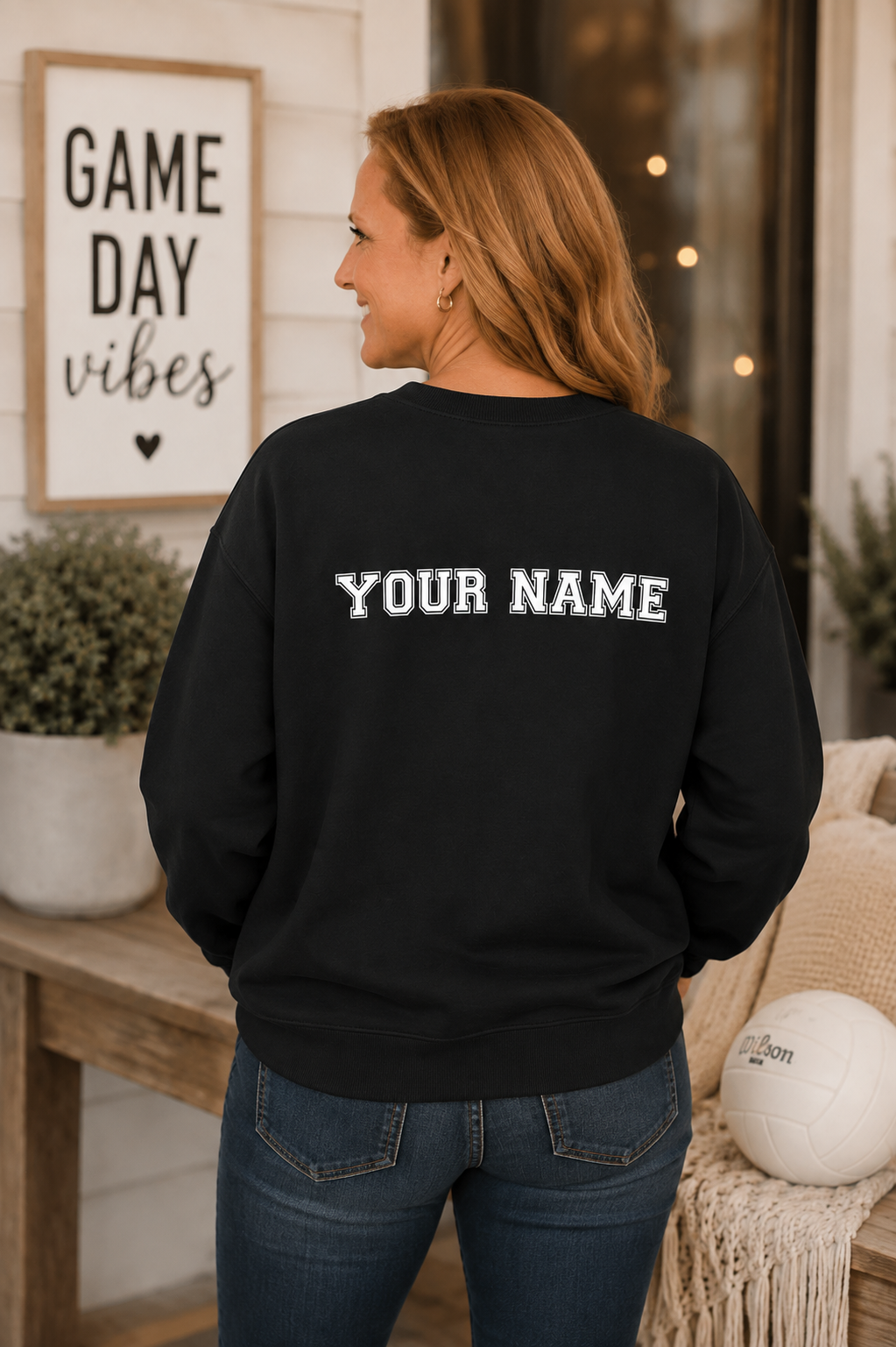 Volleyball Mom Sweatshirt — Personalized Name