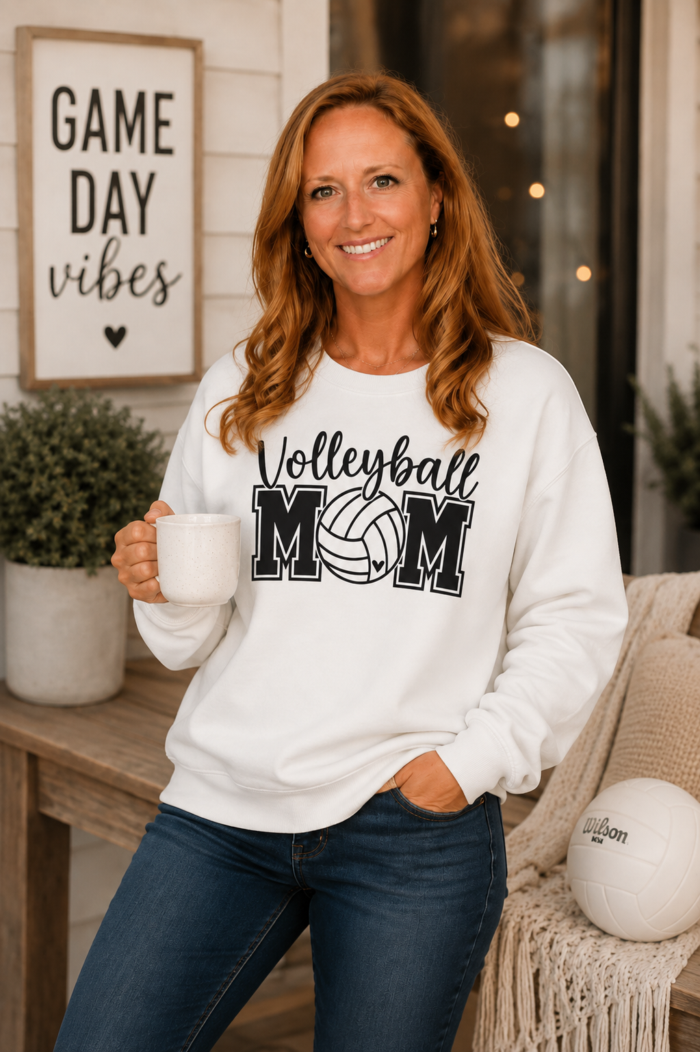 Volleyball Mom Sweatshirt — Personalized Name