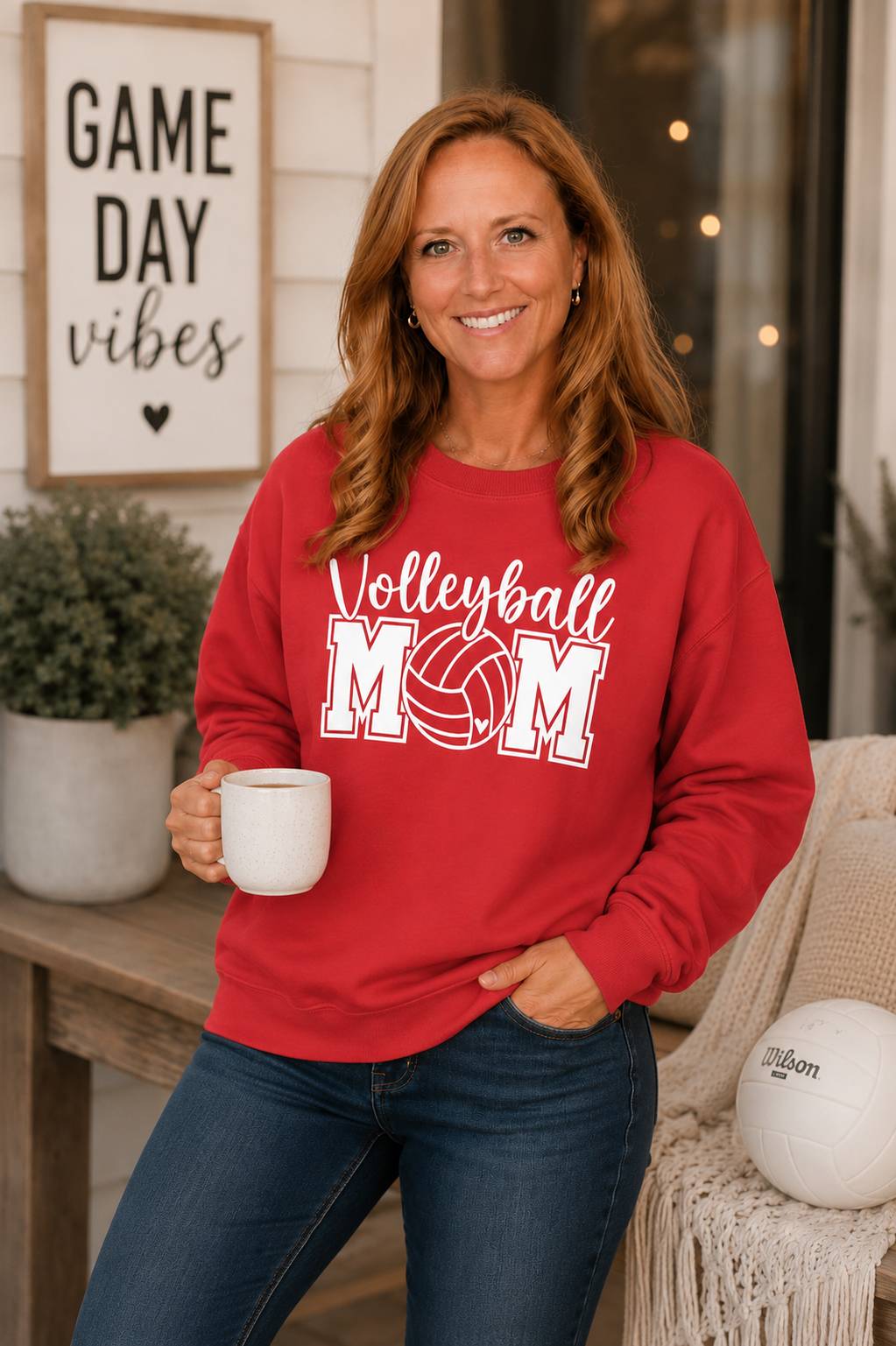 Volleyball Mom Sweatshirt — Personalized Name