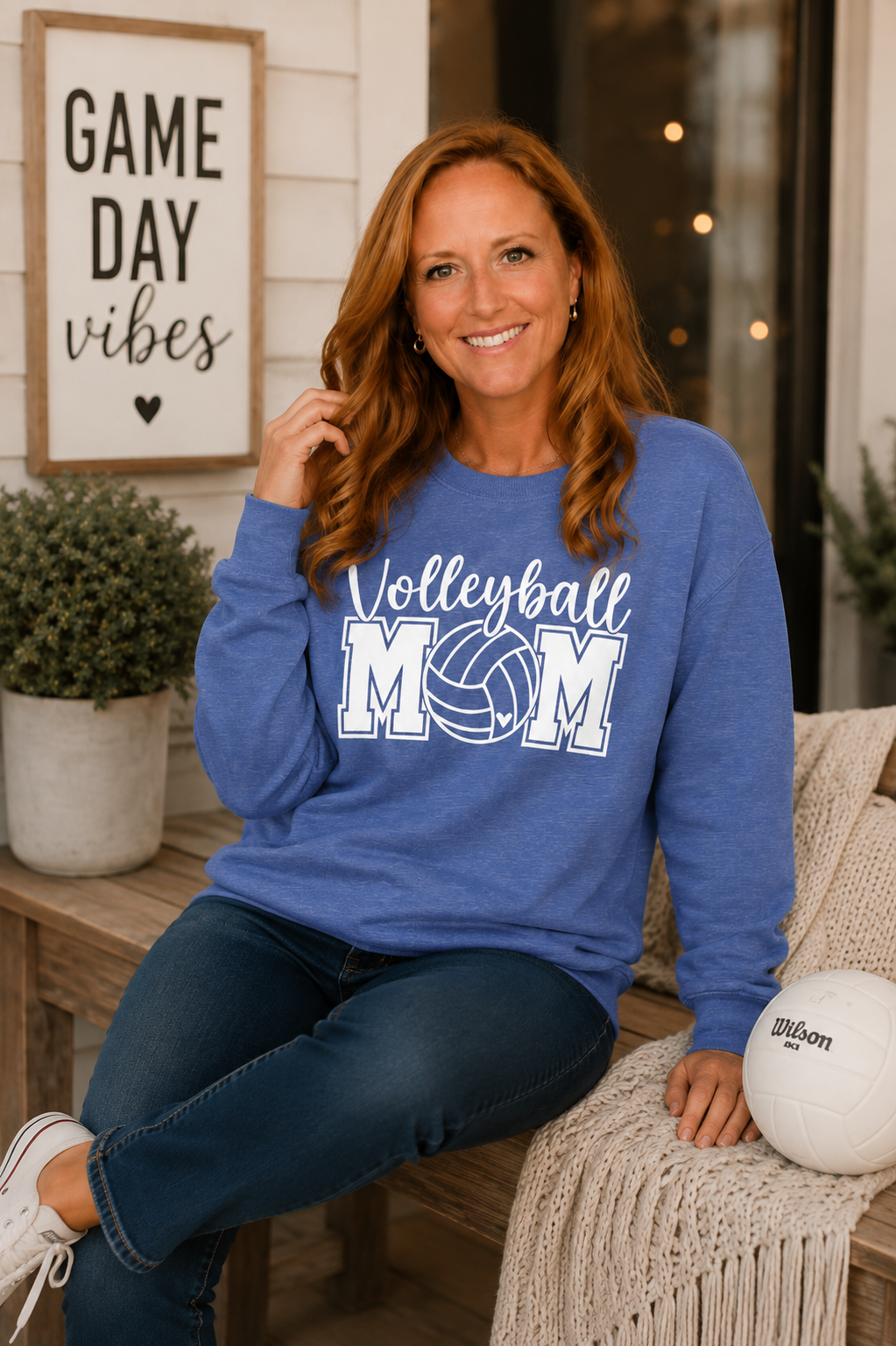 Volleyball Mom Sweatshirt — Personalized Name