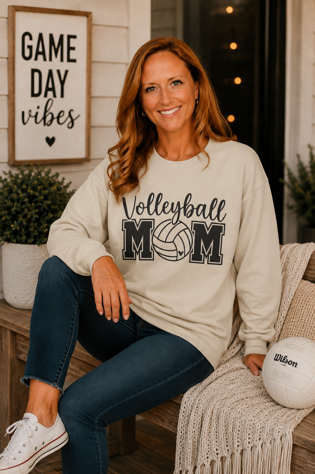 Volleyball Mom Sweatshirt — Personalized Name