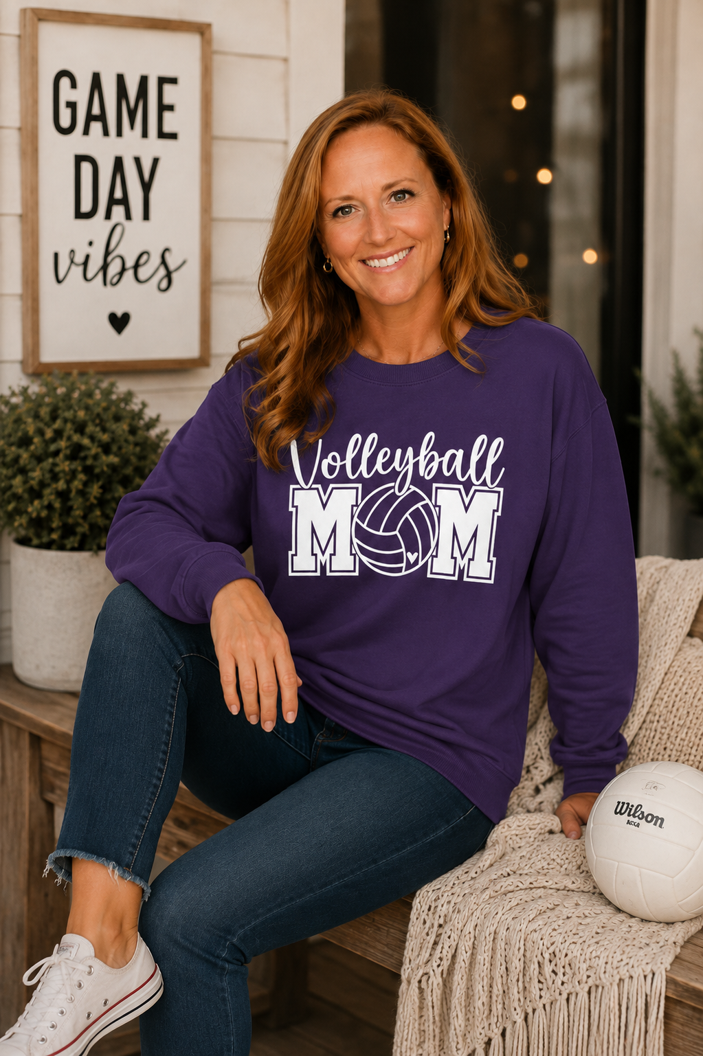Volleyball Mom Sweatshirt — Personalized Name