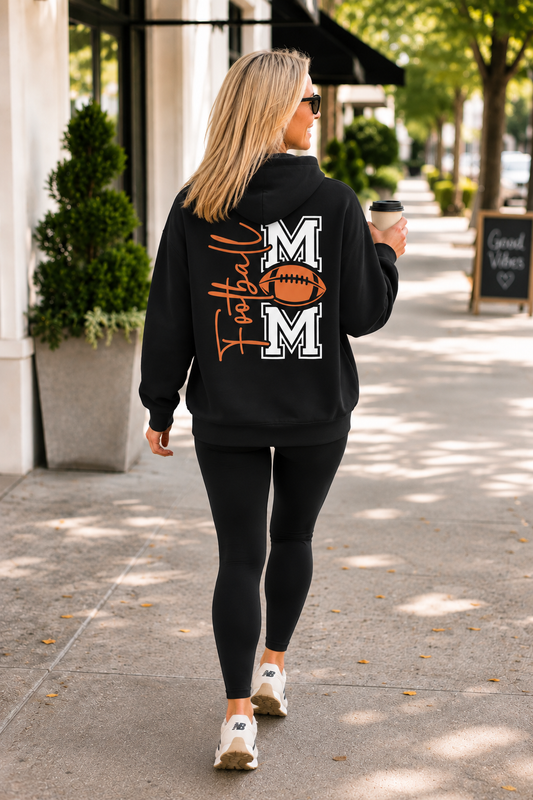 Football MOM Hoodie —Custom Number