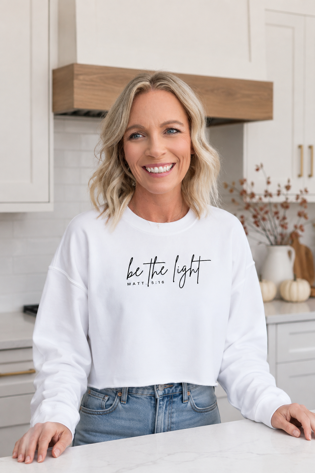 Be The Light Crop Sweatshirt