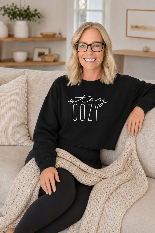 Stay Cozy Cropped Crewneck Sweatshirt