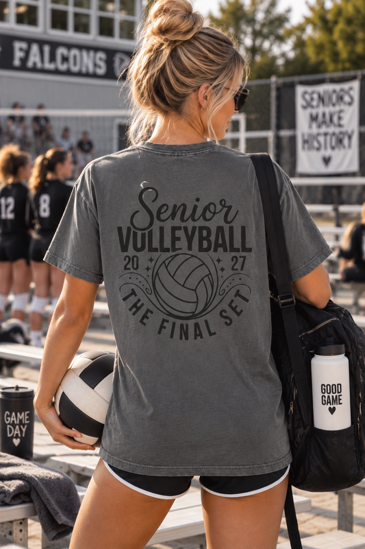 Senior Volleyball 2027 "The Final Set" T-Shirt