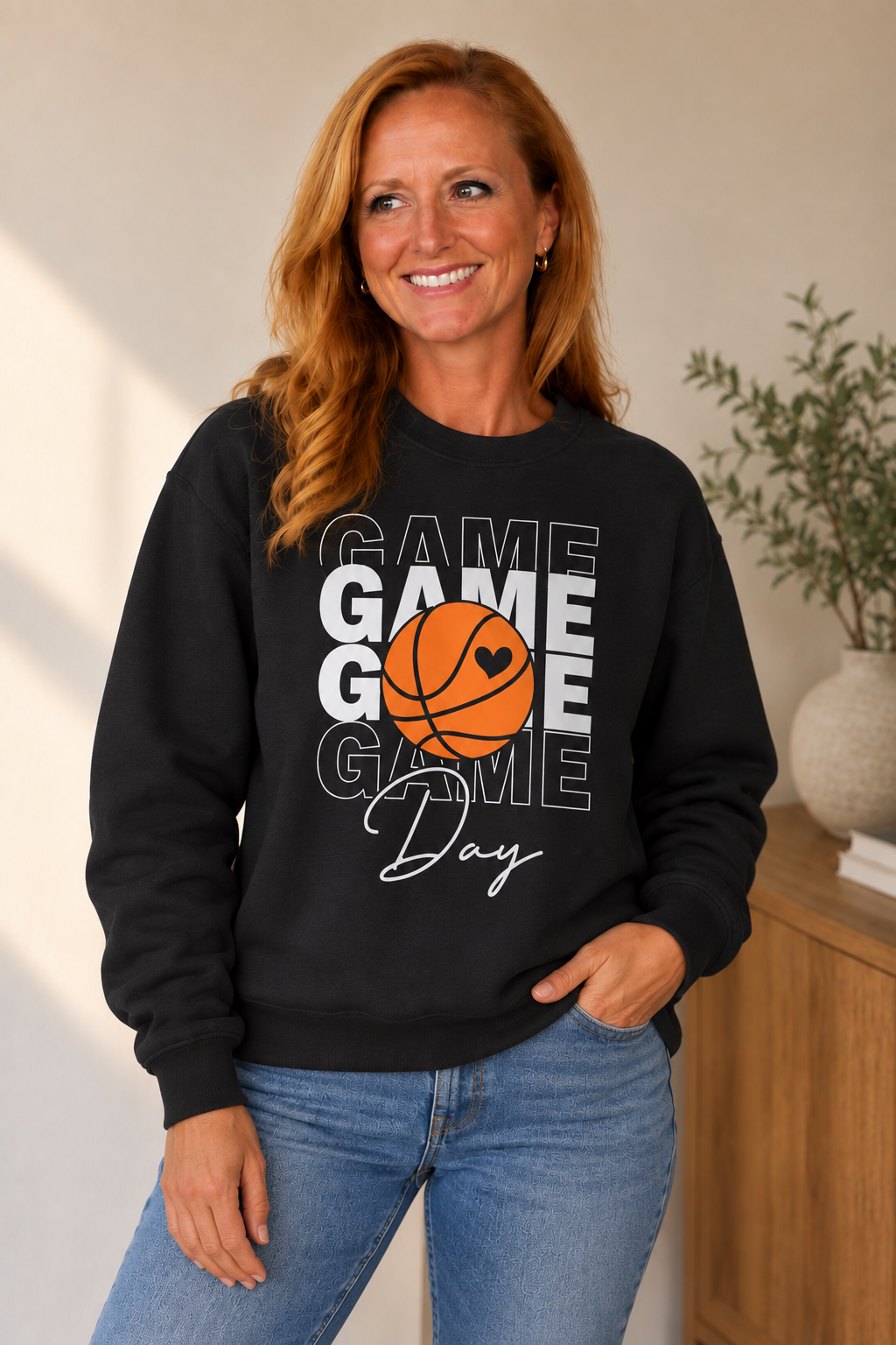 The Game Day Basketball Crewneck Sweatshirt