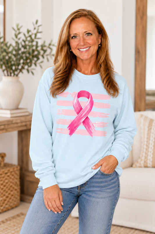 Breast Cancer Awareness Long Sleeve Tee