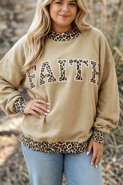 Faith & Blessed Graphic Mock Neck Sweatshirt