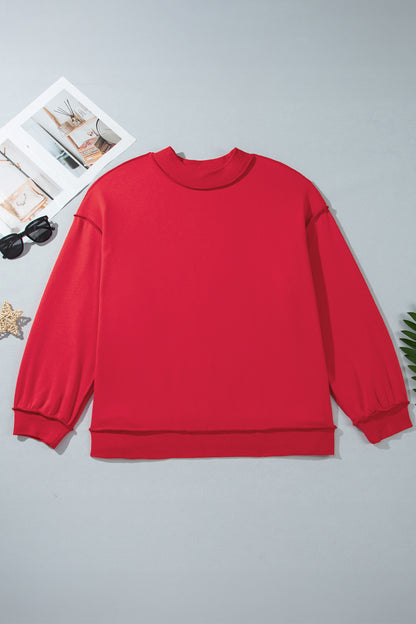 Reversible Oversized Drop Shoulder Sweatshirt