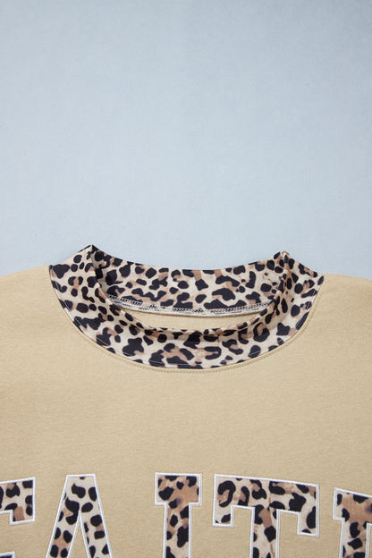 Faith & Blessed Graphic Mock Neck Sweatshirt