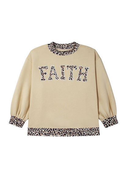 Faith & Blessed Graphic Mock Neck Sweatshirt