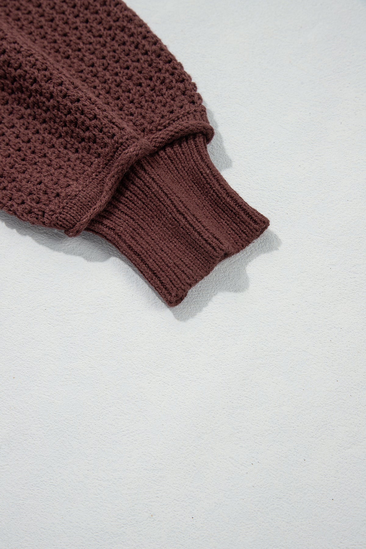 Checkered Drop Shoulder Knit Sweater