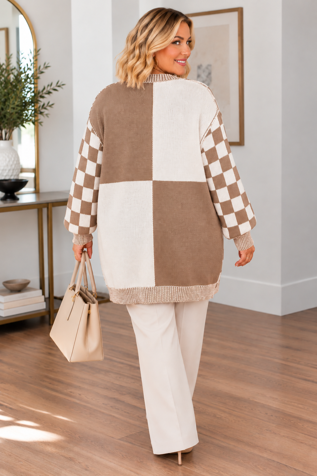 Checkered Cardigan
