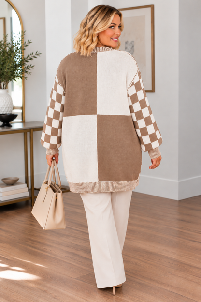 Checkered Cardigan