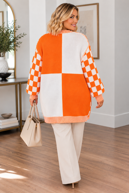 Checkered Cardigan