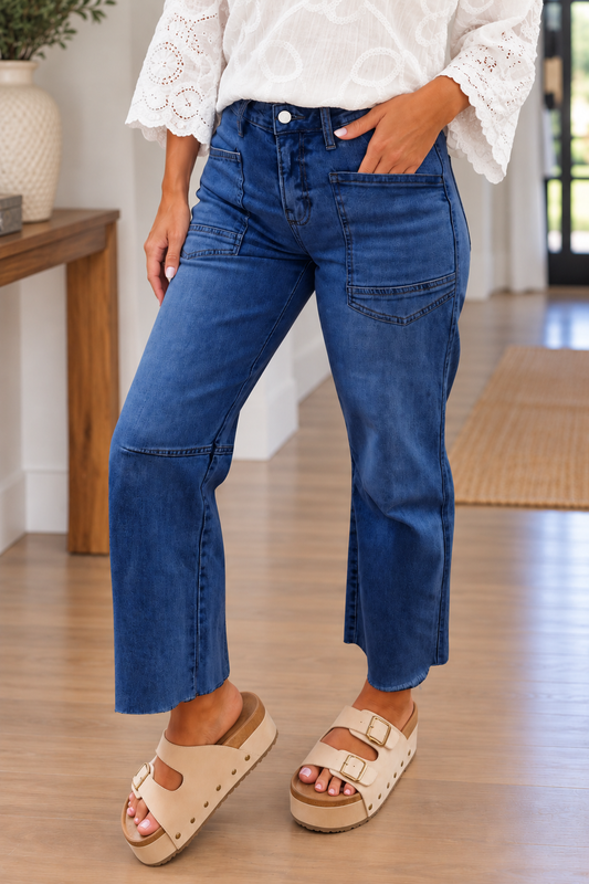High Waist Straight Leg Jeans