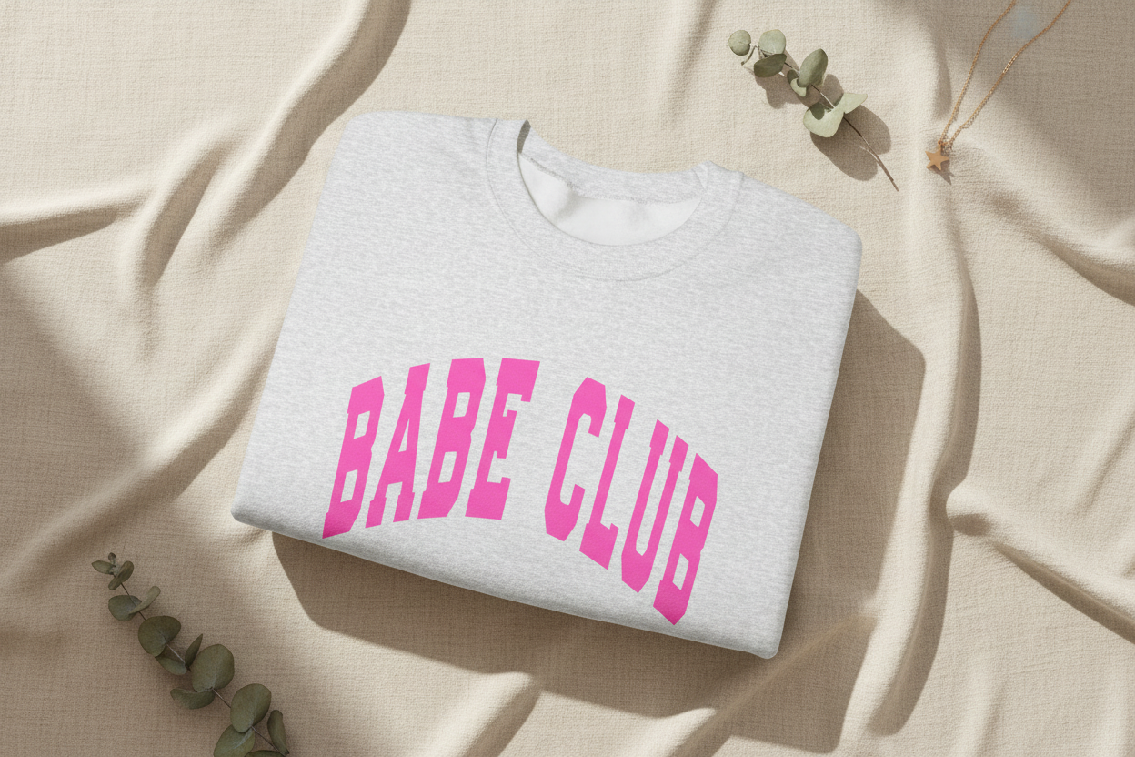 Ash Grey Babe Club Pink Folded