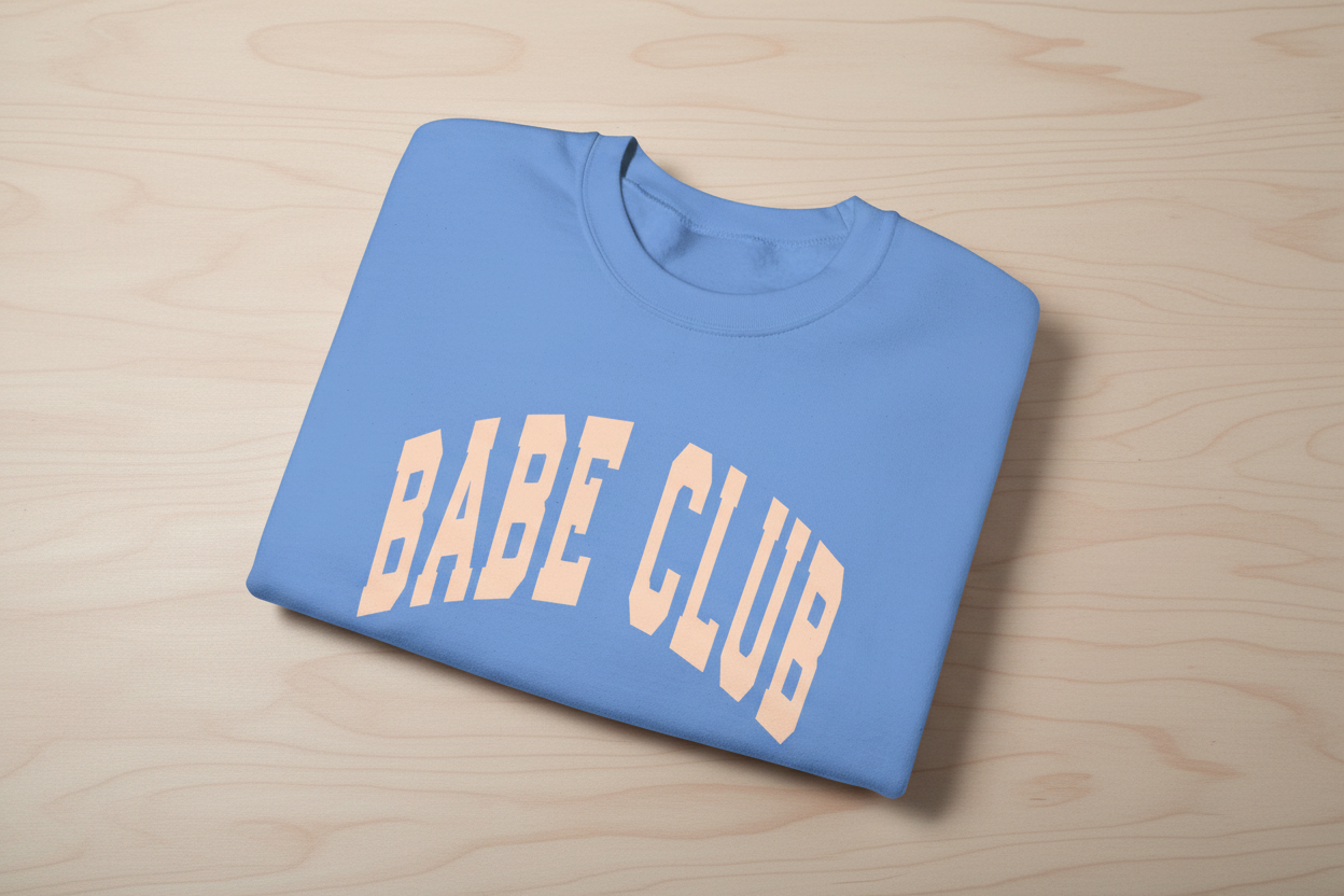 Carolina Blue Babe Club Folded