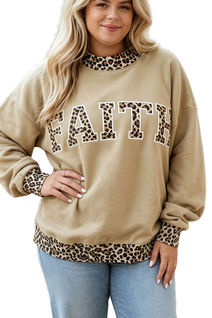 Faith & Blessed Graphic Mock Neck Sweatshirt