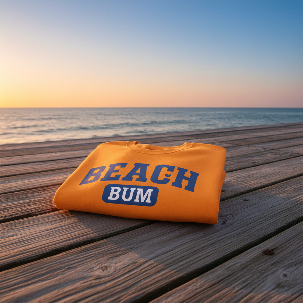 Safety Orange Beach Bum Folded Pier